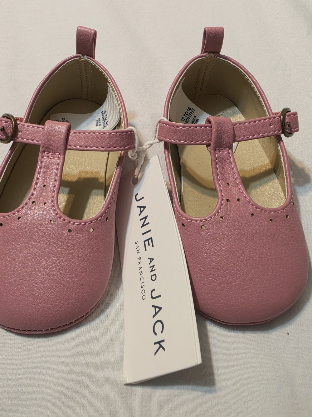 Janie and Jack Rose Pink T-Strap Mary Jane Shoes